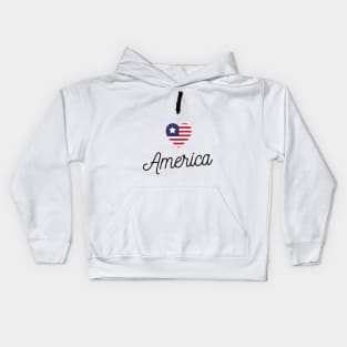 I love America Kids Hoodie